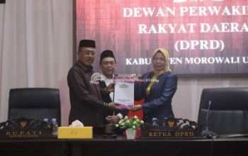 Wabup Morut Hadiri Sidang Paripurna DPRD, Penyampaian Rancangan KUA/PPAS TA 2025