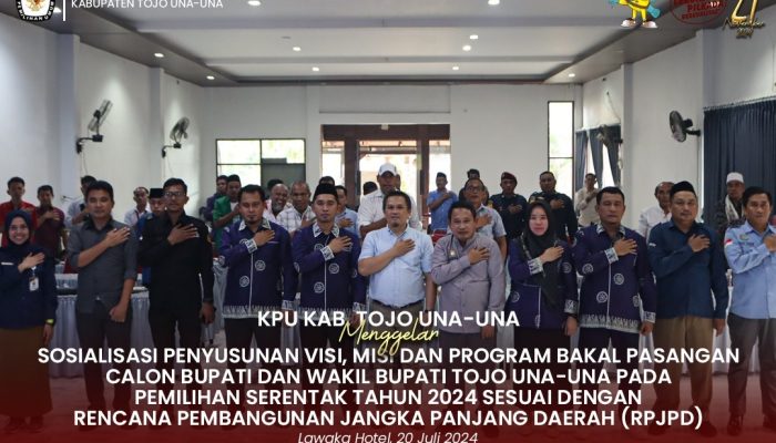 KPU TOJO UNA-UNA SOSIALISASI VISI,MISI DAN RENCANA PROGRAM BAKAL CALON BUPATI DAN WAKIL BUPATI TERHADAP RPJPD