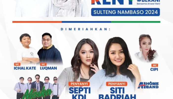 Deklarasi BERANI di Lapangan Sausu malam ini menampilkan artis Ibu Kota Siti Badriah
