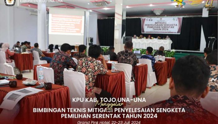 KPU Tojo Una-Una Gelar Bimtek Mitigasi Penyelesaian Sengketa Pemilihan Serentak Tahun 2024