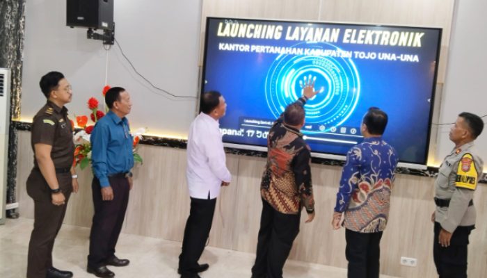 Pemda Tojo Una-Una  Launching kantor Elektronik  pertanahan kabupaten Tojo Una-Una