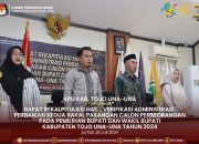 KPU Kabpaten Tojo Una-Una menggelar rapat rekapitulasi hasil verifikasi administrasi perbaikan kedua bakal pasangan calon perseorangan