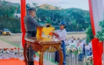 Gladi Bersih Upacara Bendera HUT RI ke-79 di Pelataran Kantor Bupati Morut Berlangsung Lancar