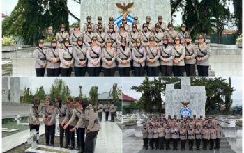 Polwan Polda Sulteng Ziarah ke TMP Tatura, Kenang Jasa Para Pahlawan Jelang Hari Jadi ke-76