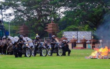 Sukseskan Pilkada 2024, Polres Banggai Gelar Simulasi Sispamkota