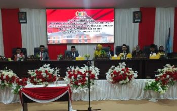 Bupati Morut Hadiri Rapat Paripurna Pengambilan Sumpah Janji Anggota DPRD Morut Masa Jabatan 2024-2029