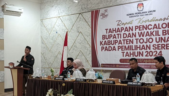 KPU Tojo Una-Una Gelar Rakor Tahapan Pencalonan Bupati dan Wakil Bupati Pilkada Pada Pemilu Serentak Tahun 2024