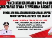 Ucapan Selamat atas Pengucapan Sumpah/ Janji DPRD Tojo Una-Una masa bhakti 2024-2029