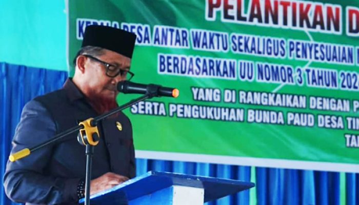Bupati Tojo Una-Una lantik dan kukuhkan kepala desa PAW didua Kecamatan wilayah kepulauan