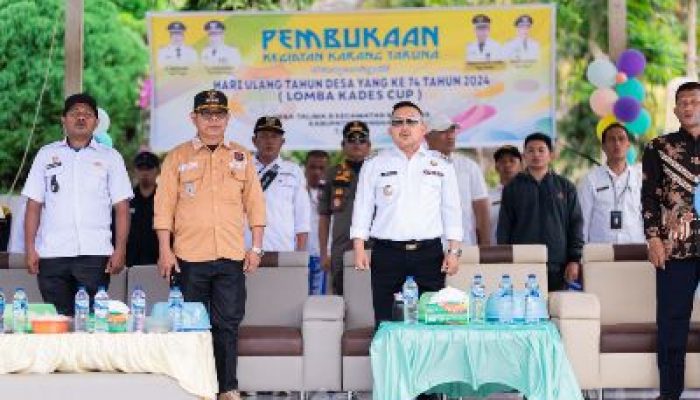 Bupati Amirudin Resmi Buka Lomba Futsal Kades Cup di Desa Talima B, Dalam Rangka Memperingati HUT Desa ke-74 Tahun