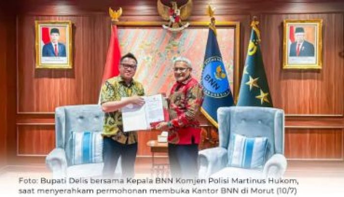 Permohonan Bupati Delis Disetujui Pusat, Kantor Badan Narkotika Nasional Morut Segera Beroperasi
