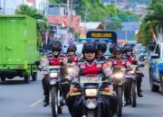 Polwan Nagaya Polres Banggai Patroli Bermotor Tegakkan Harkamtibmas Jelang Pilkada 2024