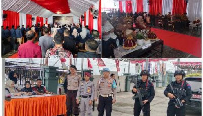 Polisi Jaga Ketat Pleno Rekapitulasi dan Penetapan DPT Pilkada 2024 di KPU Banggai