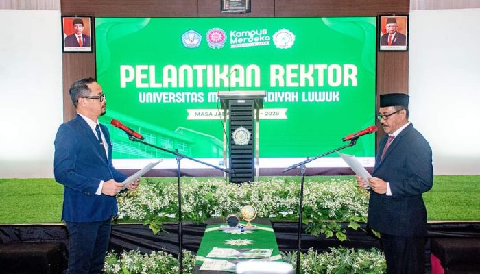 Periode Kedua ! Sutrisno K Djawa Resmi Dilantik Sebagai Rektor Unismuh Luwuk  2024-2028