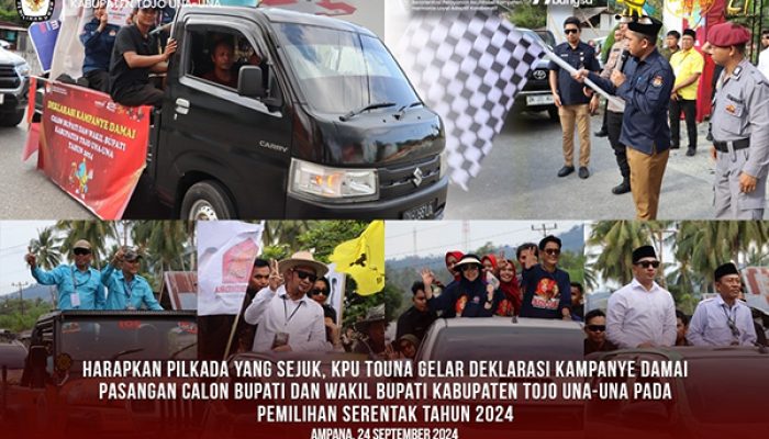 KPU Tojo Una-Una Gelar Deklarasi Kampanye Damai Paslon Bupati dan Waki Bupati Tahun 2024