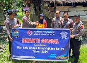 Bhakti Kesehatan dan Penyerahan bantuan Sosial Warnai Peringatan HUT Lantas ke 69 di Kabupaten Tojo Una-Una