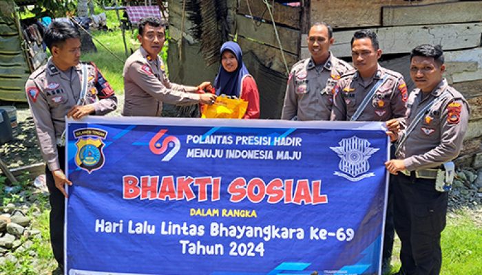 Bhakti Kesehatan dan Penyerahan bantuan Sosial Warnai Peringatan HUT Lantas ke 69 di Kabupaten Tojo Una-Una