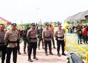 Polres Sigi Lakukan Pengamanan Deklarasi Paslon Bupati dan Wakil Bupati Sigi di RTH Taiganja