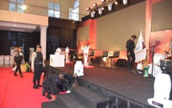 Debat Publik Tahap Pertama, Polres Morowali Utara Laksanakan Sterilisasi Gedung Morokoa