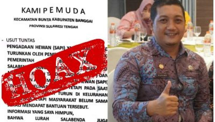 Kadis Peternakan Banggai, Bantah Isu Bantuan Sapi di Kelurahan Salabenda Kecamatan Bunta