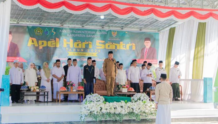 Pj. Sekda Banggai Bacakan Sambutan Menteri Agama Dalam Apel Hari Santri 2024