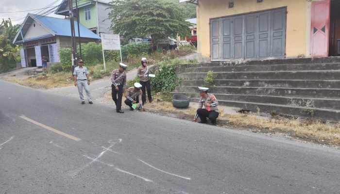 Innalilahi, Pejalan Kaki di Luwuk Utara Tutup Usia, Usai Di Tabrak Beruntun, Polisi Olah TKP