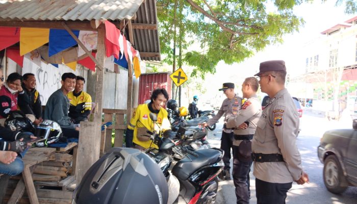 Bertemu Komunitas Ojol, Satgas Preemtif OMP Tinombala Pesan Jaga Kamtibmas Jelang Pilkada 2024