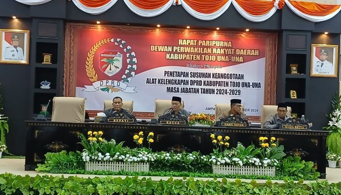 DPRD Gelar Rapat Paripurna Pembentukan Alat Kelengkapan DPDR Kabupaten Tojo Una-Una