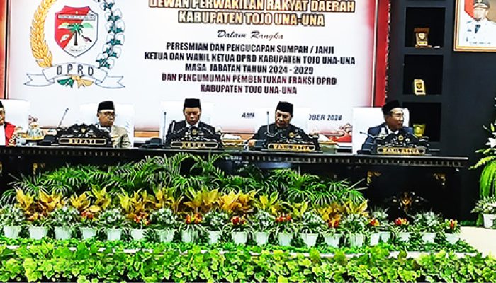 Rapat Paripurna Terbuka, Pengumuman Pembentukan Fraksi DPRD Tojo Una-Una Masa Jabatan 2024-2029