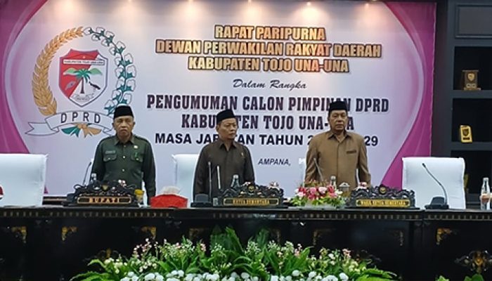 Pimpinan Definitif DPRD Tojo Una-Una 2024-2029 Diumumkan Melalui Rapat Paripurna Terbuka Hari Ini