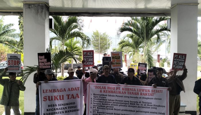 Konflik Agraria Berlanjut, Petani Tuntut PT Kurnia Luwuk Sejati Hentikan Perampasan Lahan