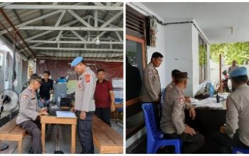 Jelang Kedatangan Kapolda Sulteng di Banggai, Kasi Propam Cek Kantor KPU dan Bawaslu