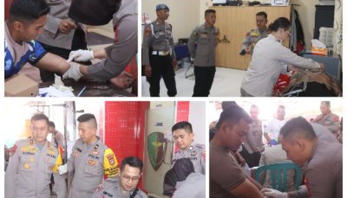 Pastikan Kesiapan Pengamanan TPS, 795 personel Polda Sulteng Jalani Pemeriksaan Kesehatan