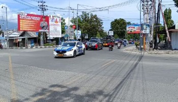 Polda Sulteng Pantau Pungut Suara Pilkada Melalui Patroli Skala Besar, Pastikan Situasi Kondusif