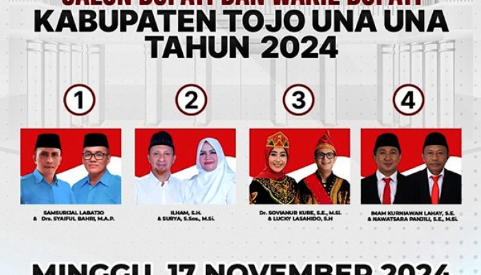 Saksikan Debat Publik Paslon Bupati dan Wakil Bupati Tojo Una-Una Pilkada 2024