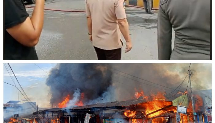 Kebakaran Hebat di Pasar Sentral Luwuk : Bupati Banggai Amirudin Pimpin Langsung Proses Pemadaman
