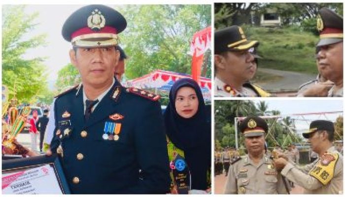 Kapolres Banggai Kepulauan, Pimpin Upacara Kenaikan Pangkat Pengabdian