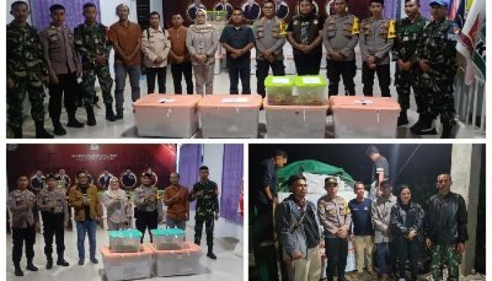 Rekapitulasi Usai, Polisi Kawal Pergeseran Kotak Suara dari PPK ke KPU Banggai