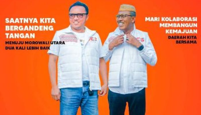 Delis-Djira Unggul di Pilkada Morut 2024, Raih 39.089 Suara Atau Unggul 4.987 Suara