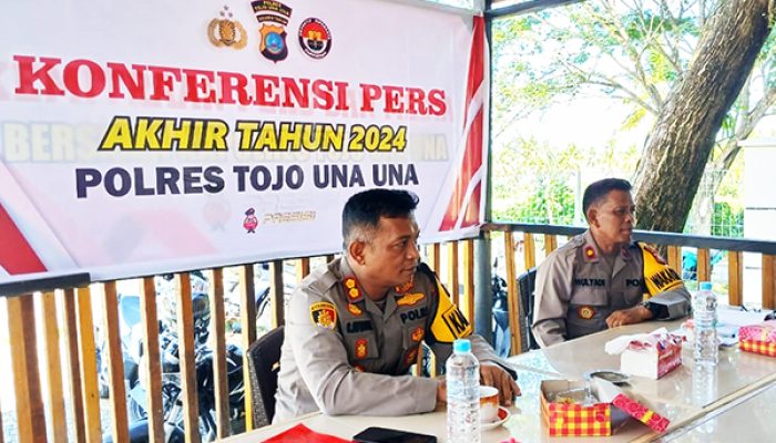 Kapolres Tojo Una Una menggelar Konfrensi Pers Akhir Tahun 2024