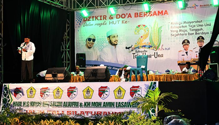 Momentum HUT Kabupaten Tojo Una-Una Pemda Menggelar Zikir dan Tabliq Akbar