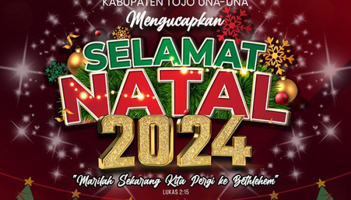 Keluarga Besar KPU Tojo Una Una mengucapkan selamat Hari Natal Tahun 2024