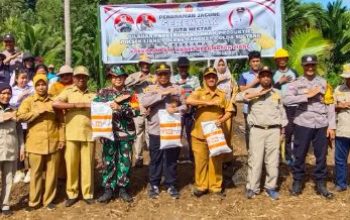 Dukung Program Presiden Prabowo, Camat Liang Laksanakan Penanaman Serentak Jagung 1 Juta Hektar