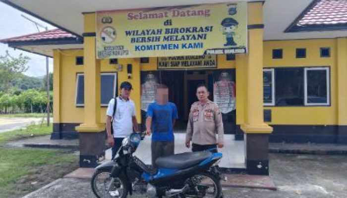 Kurang Dari Sejam, Pelaku Curanmor di Bualemo Banggai Diringkus Polisi