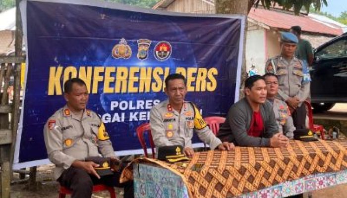 Konferensi Pers Kapolres Bangkep, Masyarakat Diminta Tidak Berspekulasi Terkait Penemuan Mayat