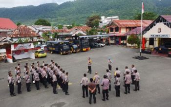 Polres Banggai Gelar Apel Kesiapsiagaan dan Patroli Jelang Putusan MK