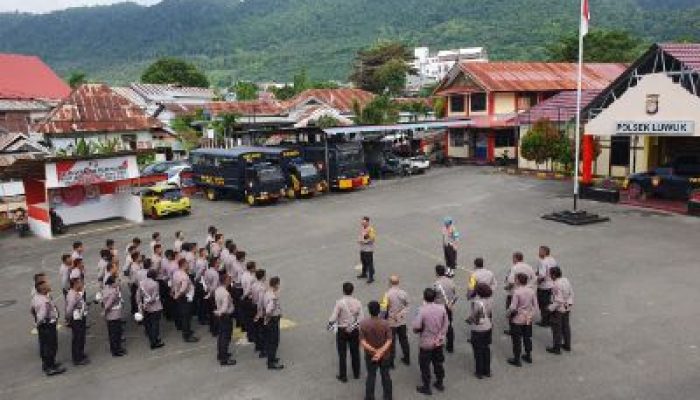 Polres Banggai Gelar Apel Kesiapsiagaan dan Patroli Jelang Putusan MK