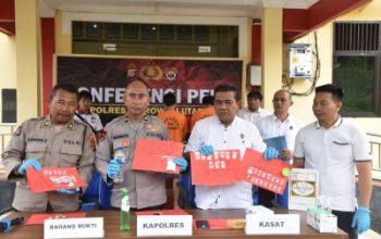 Polres Morowali Utara Mengungkap 13 Kasus Narkoba Dalam Dua Bulan, Amankan 85,88 Gram Shabu dan 17 Tersangka