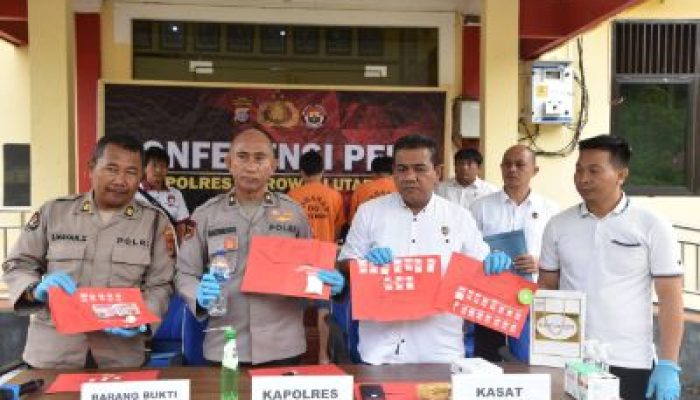 Polres Morowali Utara Mengungkap 13 Kasus Narkoba Dalam Dua Bulan, Amankan 85,88 Gram Shabu dan 17 Tersangka