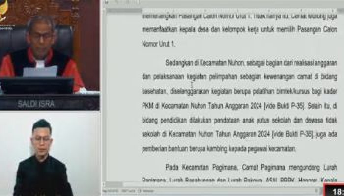 Mahkamah Konstitusi (MK) Perintahkan Pemungutan Suara Ulang, di Dua Kecamatan di Kabupaten Banggai